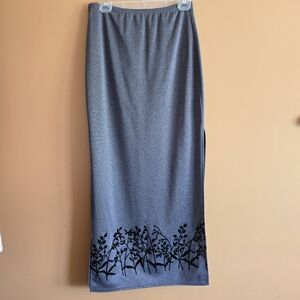 Exact Change Maxi Skirt With Slit, M